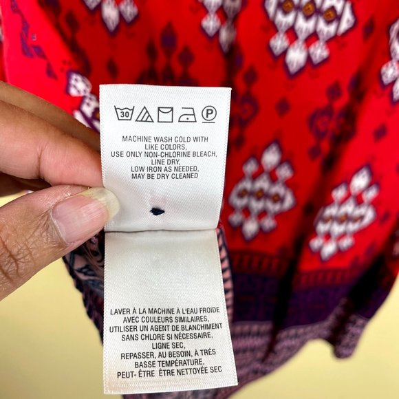 Maeve Woodland Walk Ikat Tribal Button-down Top 6 - Picture 10 of 12